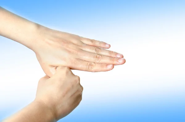 Medyczne umyć ręce gest serii — Zdjęcie stockowe