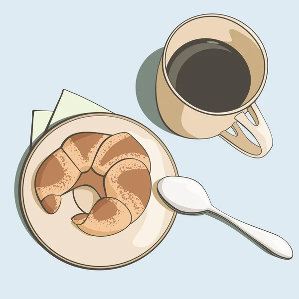 早餐 免版税图库插图