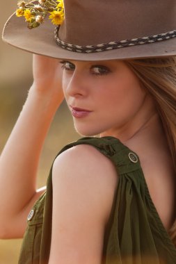 kadın sonbahar portre