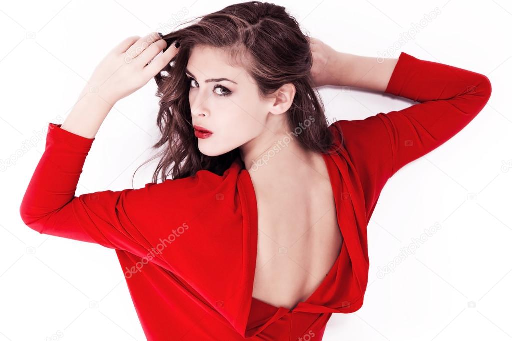 elegant red dress