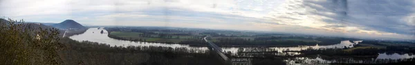 Donaustauf Castle Ruins Danube Regensburg Photographed January — Zdjęcie stockowe