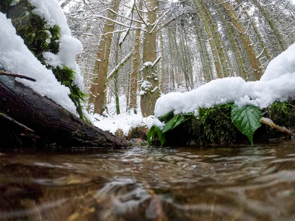 Invierno Con Mucha Nieve Baviera Hermoso Nuevo Cada Año — Foto de Stock