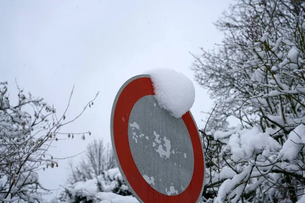 Vintern Med Massor Snö Bayern Vacker Igen Varje — Stockfoto