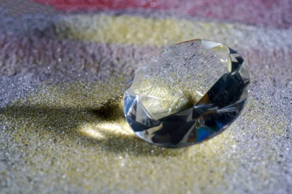 Brilliáns Vágott Gyémántok Fényképezte Stúdióban — Stock Fotó