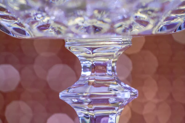 Vidrio Hecho Materiales Similares Cristal Fotografiado Estudio Con Fondo Colorido — Foto de Stock