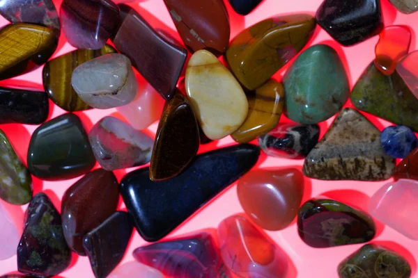 Polished Gemstones Photographed Studio Lighting — Stock Photo, Image