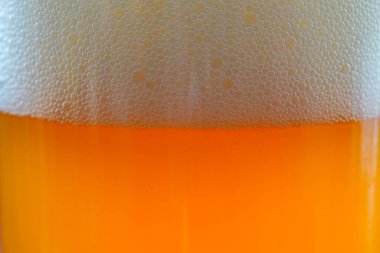 Stüdyoda köpüklü bira ve köpüklü baloncuklar.