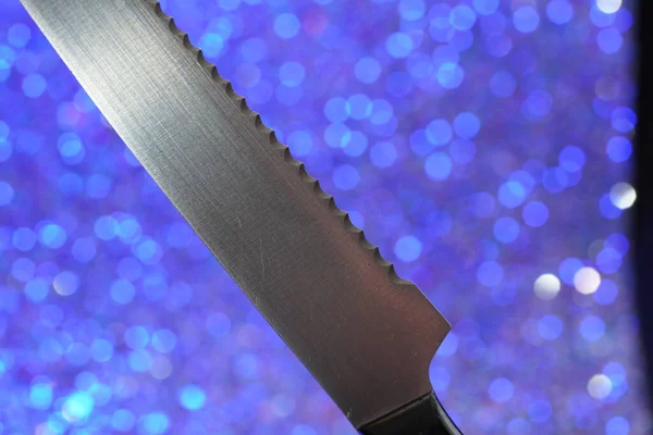 Damast Handgeschmiedetes Messer Aus Mehreren Lagen Stahl Mit Exklusivem Muster — Stockfoto