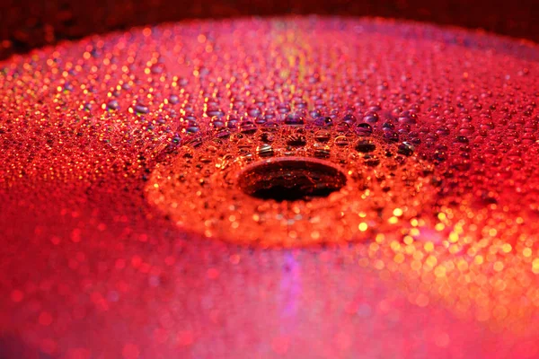 Splashing Water Drops Bright Colors Shapes Photographed Studio — стоковое фото