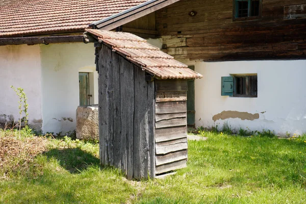 Wooden Farmhouse Bavaria Many Details Roof Wooden Windows Doors — стокове фото