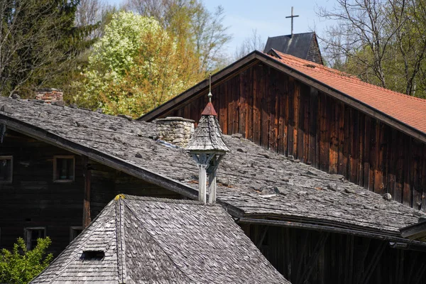 Farm House Bavaria Many Details Roof Wooden Windows Doors — ストック写真