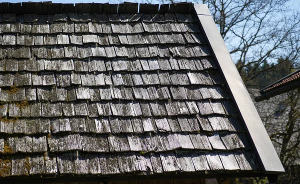 Bauernhaus Bayern Mit Vielen Details Vom Dach Bis Holzfenstern Und — Stockfoto