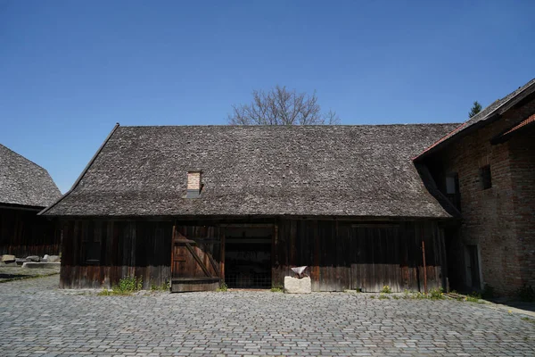 Farm House Bavaria Many Details Roof Wooden Windows Doors — Stock Fotó
