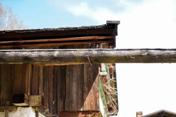 Details Über Ein Altes Bayerisches Holzbauernhaus — Stockfoto