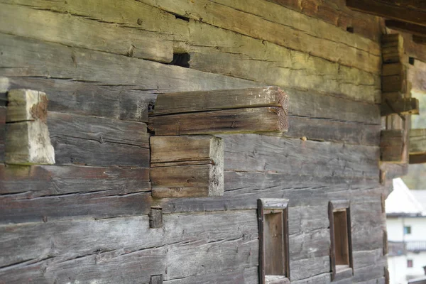 Details Old Bavarian Wooden Farmhouse — Stok fotoğraf