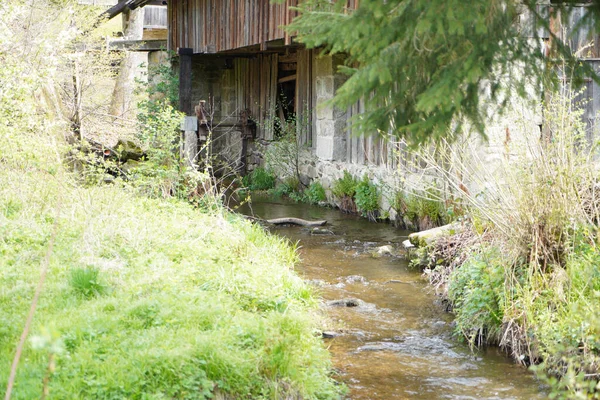 Detalhes Sobre Uma Antiga Fazenda Madeira Baviera — Fotografia de Stock