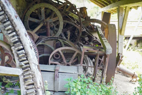 Dettagli Antico Casale Bavarese Legno — Foto Stock