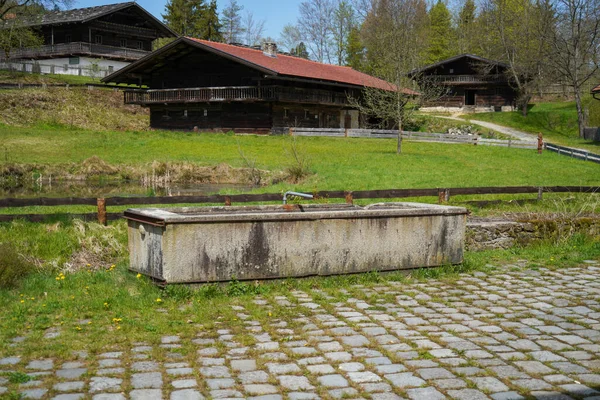 Details Old Bavarian Wooden Farmhouse — Photo