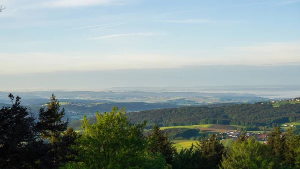 Landscape Photos Clouds Blue Sky Bavarian Forest Fascinating — Photo