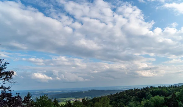 View Mountains Cloudy Day Morning — Fotografia de Stock