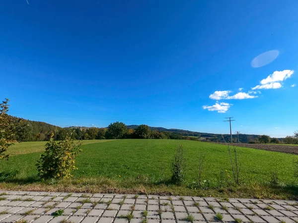 Bellissimo Paesaggio Con Una Strada Montagna — Foto Stock