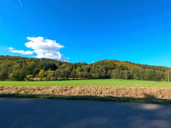 Prachtig Landschap Met Een Rivier Een Meer — Stockfoto