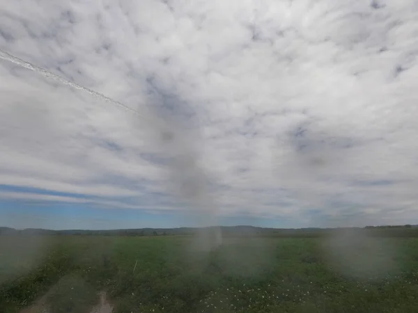 Nuvens Tempestade Sobre Floresta — Fotografia de Stock