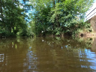 Parktaki nehrin güzel manzarası