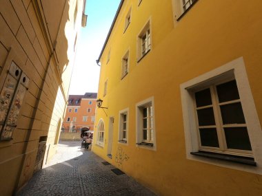 Regensburg şehrinin güzel mimarisi