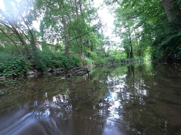 Hermosa Vista Del Río Bosque — Foto de Stock