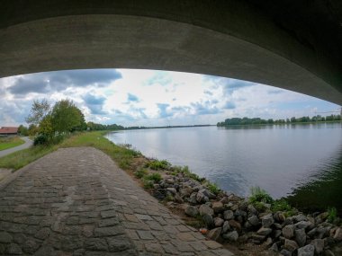 Regensburg 'daki eski kasabanın manzarası