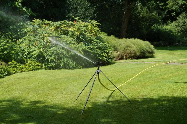 Irrigation Prolonged Drought Necessary Field Garden - Stock-foto