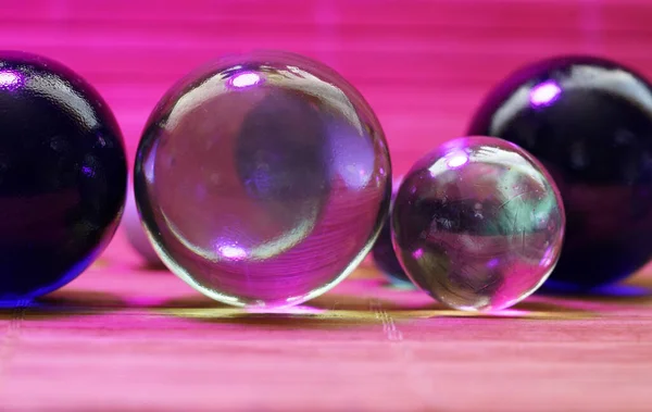 Glass Made Crystal Materials Photographed Studio Colorful Background — Stock Photo, Image