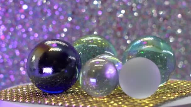 玻璃球研磨和抛光 色泽混合 — 图库视频影像