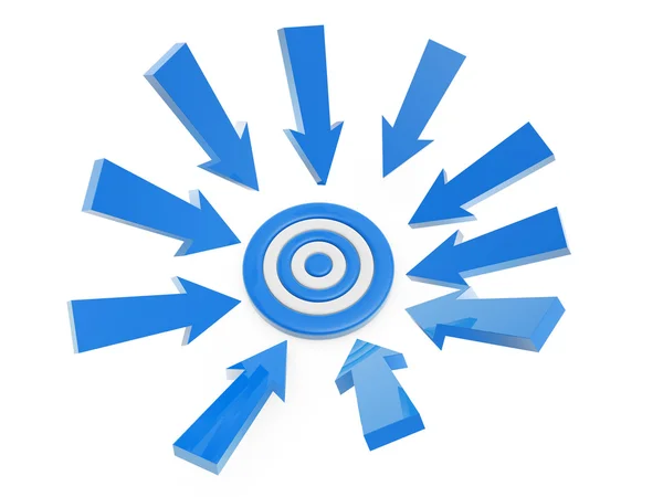 Follow arrow target — Stock Photo, Image