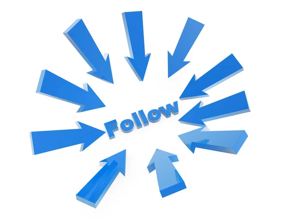 Follow arrow — Stock Photo, Image