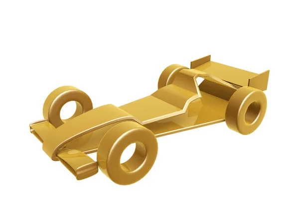 Curva auto da corsa dorata — Foto Stock