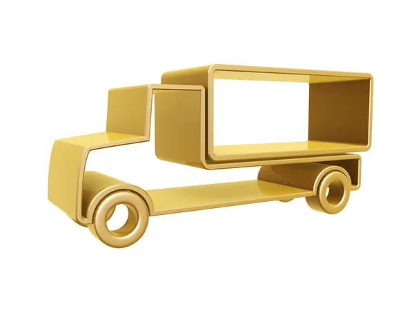 Arany teherautó görbe Stock Kép