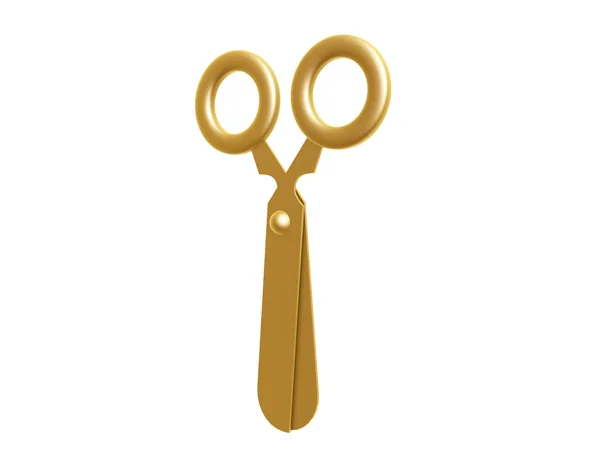 Golden scissors — Stock Photo, Image