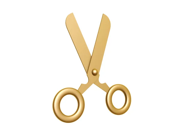 Golden scissors — Stock Photo, Image