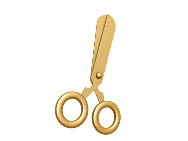 Golden scissors — Stock Photo, Image