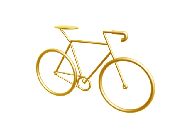 Golden bicycle — Stock Photo, Image