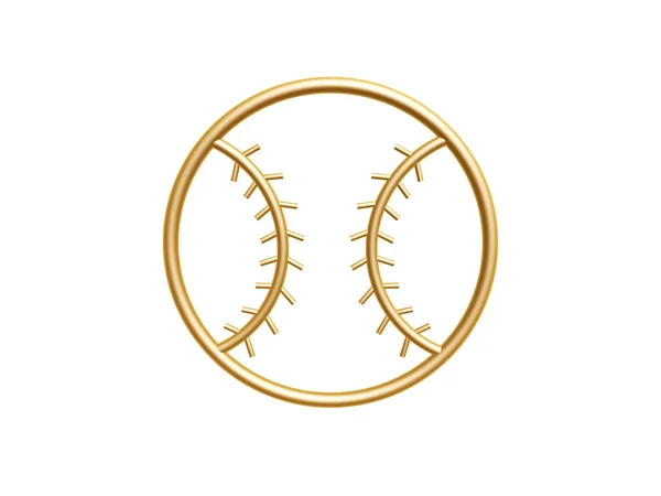 Symbol zlaté baseball — Stock fotografie