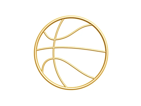 Simbolo di basket dorato — Foto Stock
