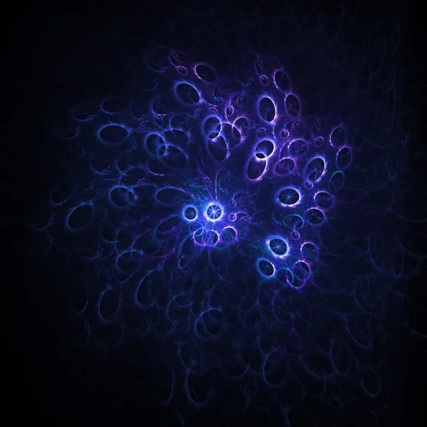 Blue purple rings ray — Stock Photo, Image