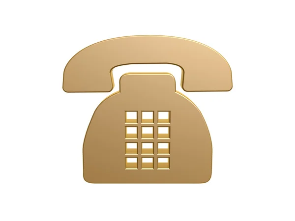 Gouden telefoon — Stockfoto