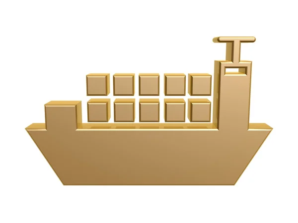 Navio de carga dourada — Fotografia de Stock