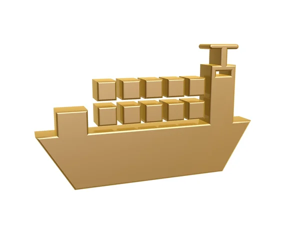 Gouden vrachtschip — Stockfoto