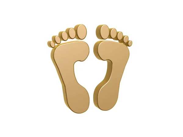 Símbolo de pies de oro — Foto de Stock