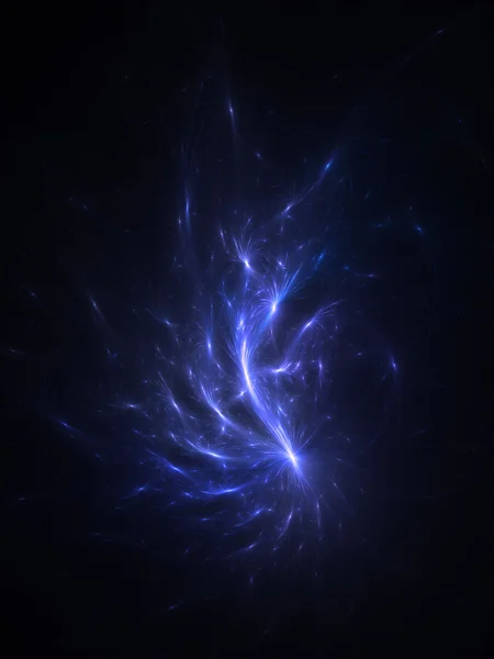 Blue fire branches sparks — Stock Photo, Image